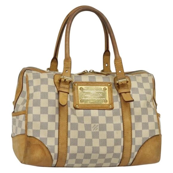 LOUIS VUITTON Damier Azur Berkeley Hand Bag N52001 LV Auth 136526 - Picture 1 of 16
